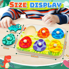 CHESLICR egg lid peg puzzle helps tiny hands improve fine motor control.