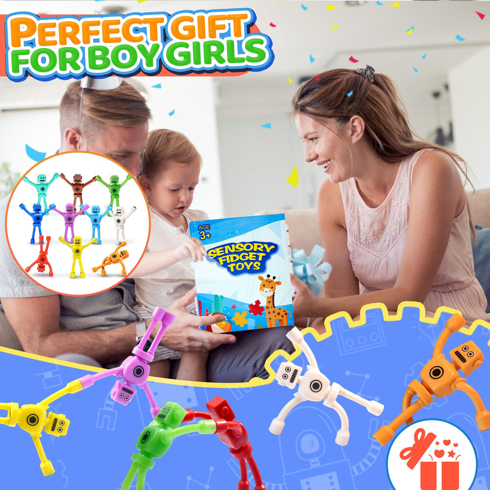 CHESLICR Easter basket stuffer robot men, ideal gift for toddlers and early learners