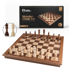 Chess Armory folding board with interior storage for quick setup.