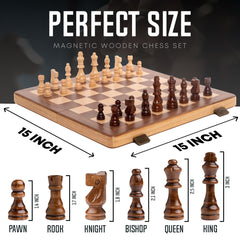 Chess Armory handcrafted Staunton pieces with felted bases protect the board surface.