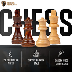 Chess Armory non magnetic design for stable play.