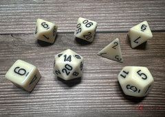 Chessex multicolor dice faces detail showing contrast and readability.
