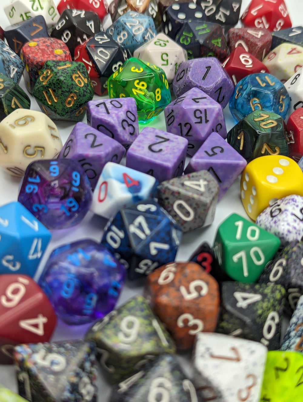 Chessex Pound O Dice factory-second dice offer budget-friendly play options.