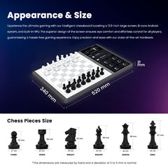 Chessnut Evo LED lighting enhances ambiance and move visibility