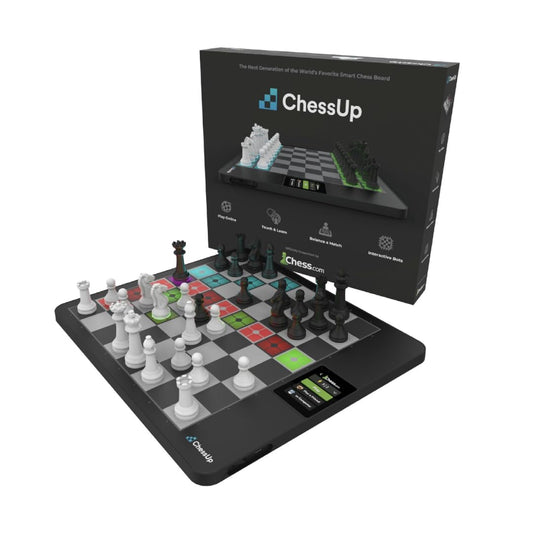 ChessUp 2 board glowing with move options for quick learning.