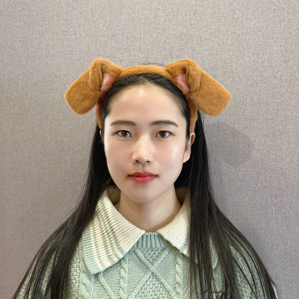 CHEU brown dog ears headband flexible fit adapts to most kids and adults