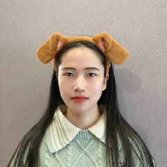 CHEU brown dog ears headband flexible fit adapts to most kids and adults
