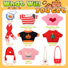 ChezMax capybara plush wearing Independence Day sweater for festive outfits
