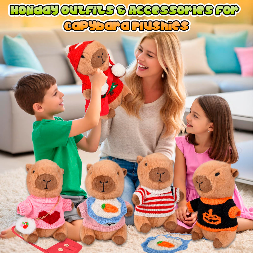 ChezMax capybara plush wearing Valentine sweater sparks imaginative dress-up