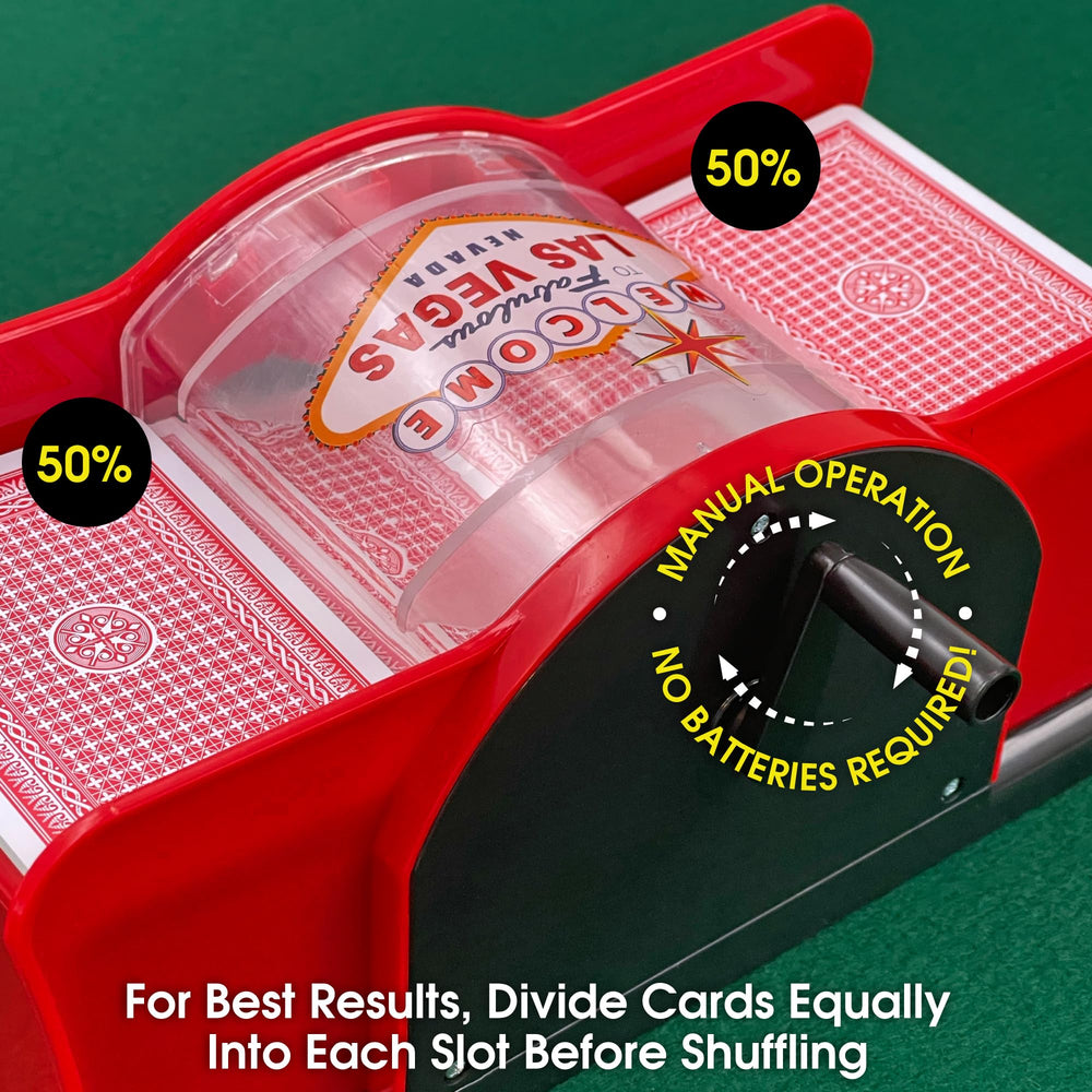 CHH Welcome Las Vegas shuffler top view, compact and portable