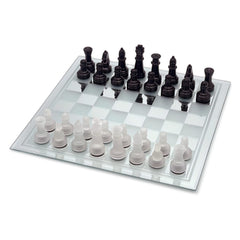CHH Avant-Garde black frosted glass chess board adds modern elegance for game nights