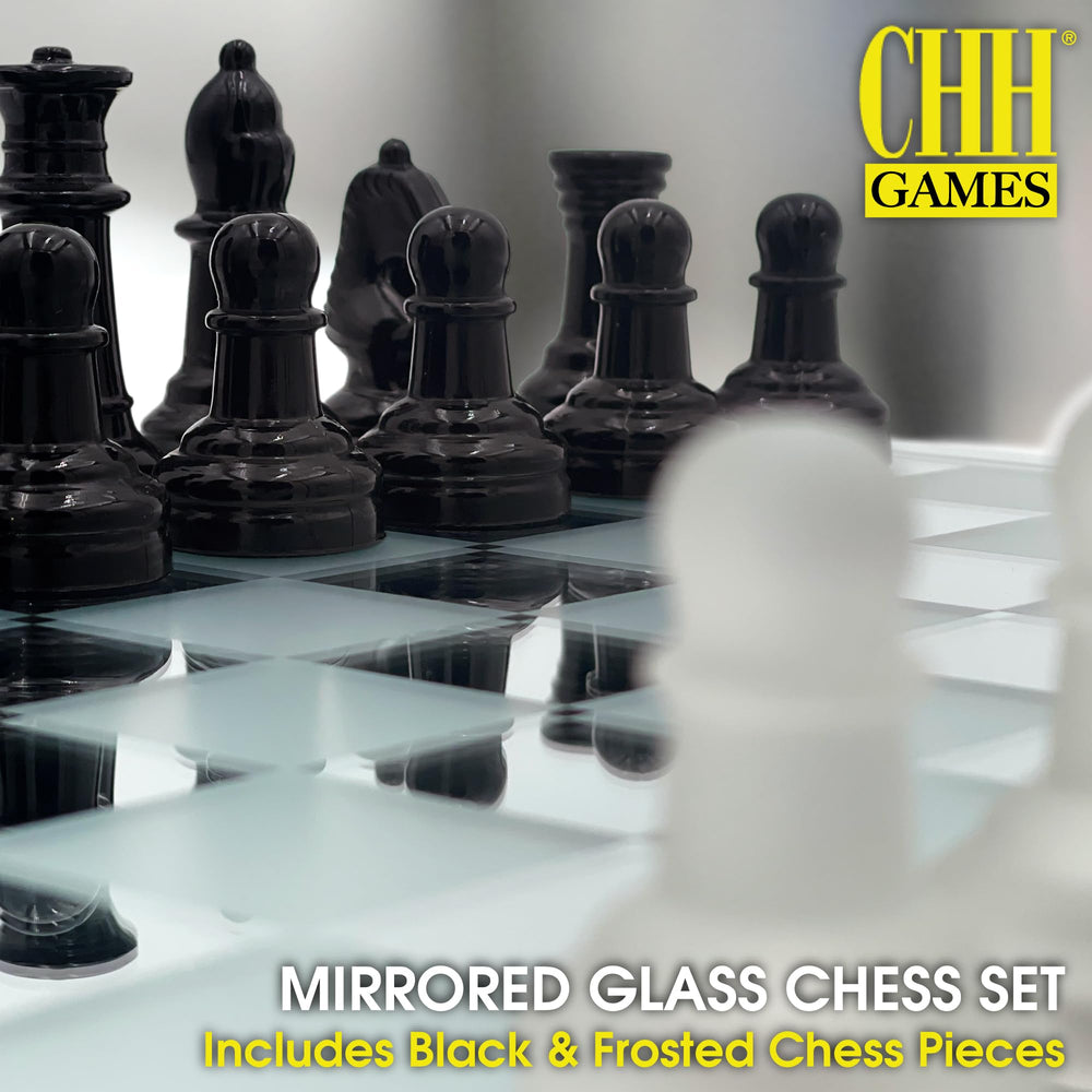 CHH Avant-Garde glass chess pieces offer a satisfying tactile feel during play