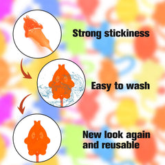 CHHOEAV Easter carrot sticky hand in bright tones, a playful desk or party favor.