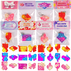 CHHOEAV Valentine heart-design pop keychain for classroom exchanges