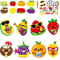Chiazllta summer fruit craft kits body cards for kids' imaginative play.