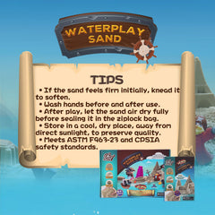 Chico Land Waterplay Sand easy-cleanup action keeps floors spotless