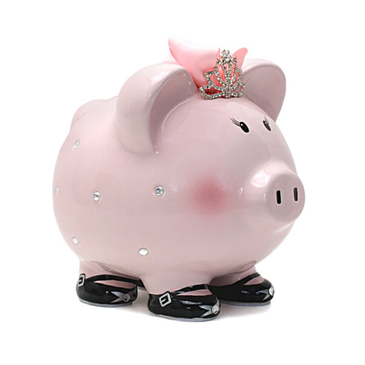 Child to Cherish piggy bank princess ceramic bodyβdurable keepsake for saving