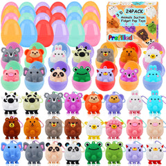 ChildFun 24-pack eggs with animal pop toys for bright Easter baskets.