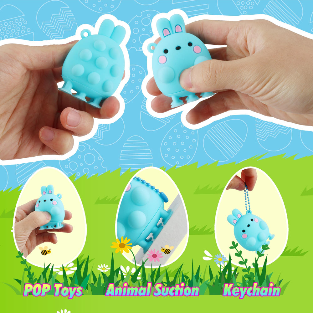 ChildFun Easter basket stuffers with colorful, cute animal toys.