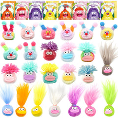 CHILDGO 24-pack valentines plush toys with cards, soft and kid-friendly for classroom exchanges.