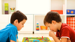 Childswork Player pieces and finish square showing game progression.