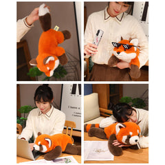Chilsoby Fox cozy hugging pillow on sofa or bed.