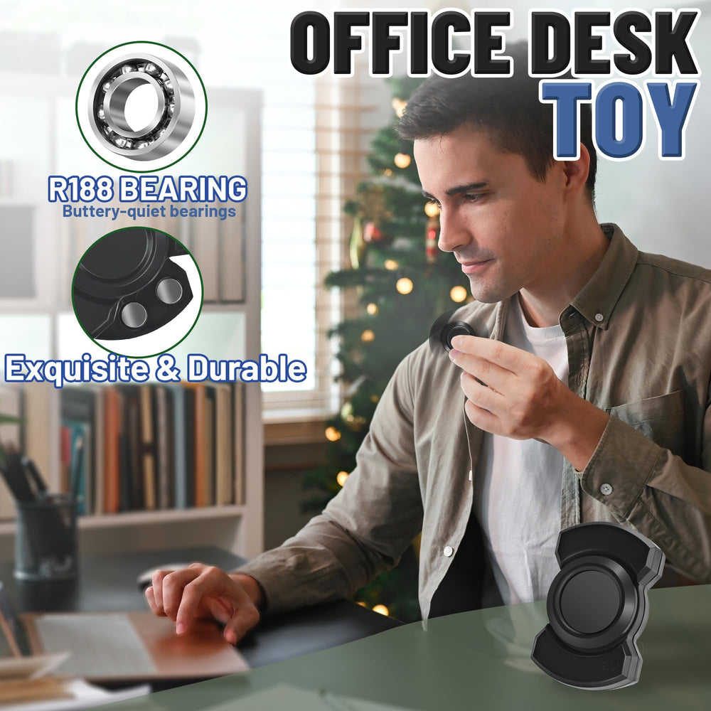 Chilvil spinner on desk demonstrates discreet focus tool for meetings and study