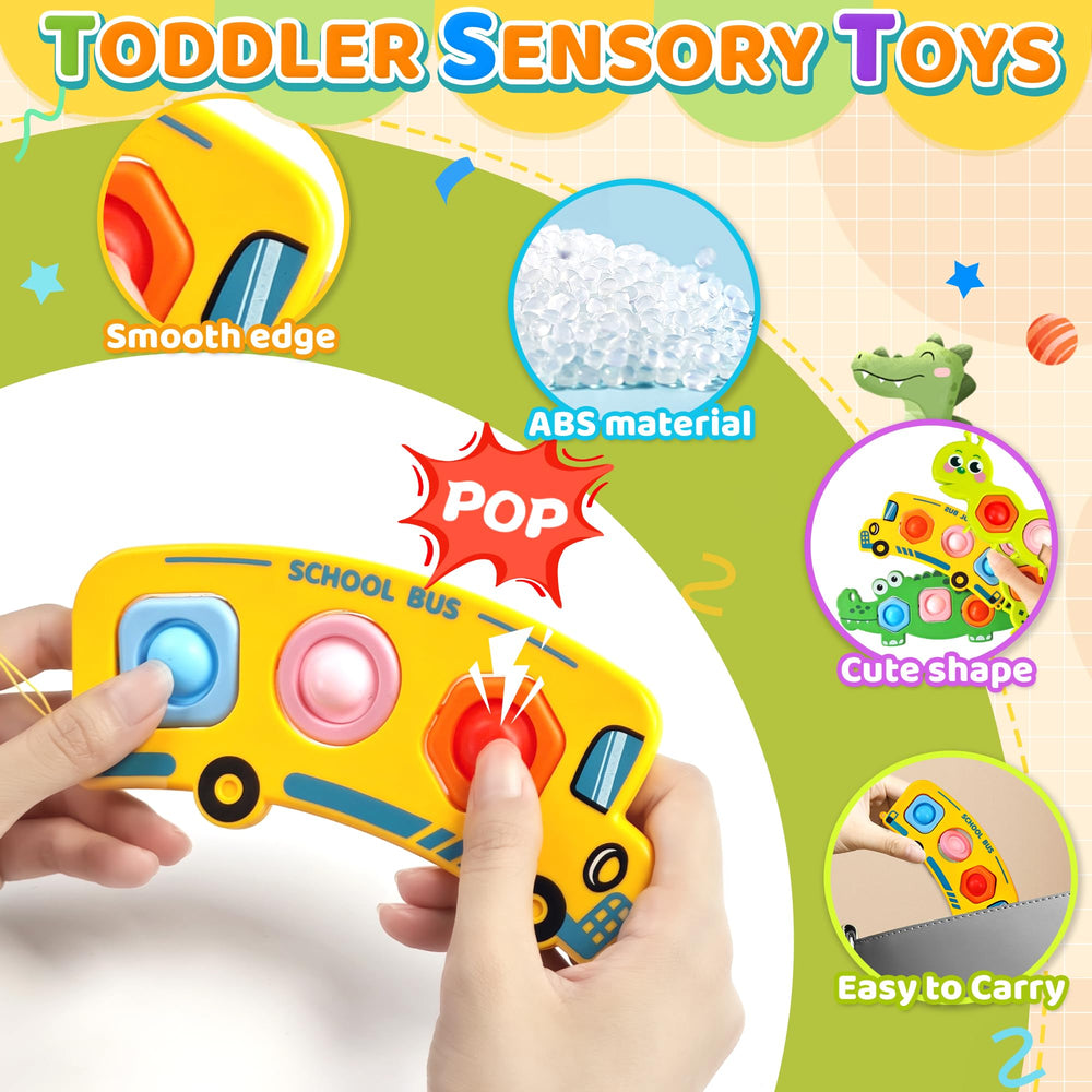 Chilvil 3PC Fidget Popper Crocodile design supports tactile exploration and focus.