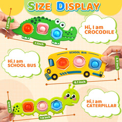 Chilvil crocodile popit toy supports motor skills with bubble flipping