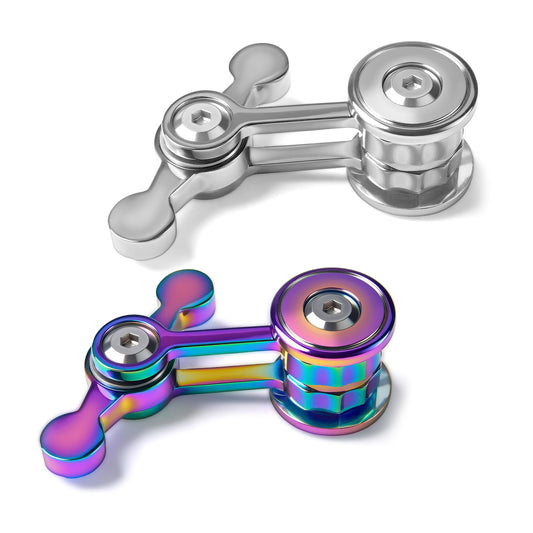 Chilvil fidget spinner silver side view for discreet focus at work