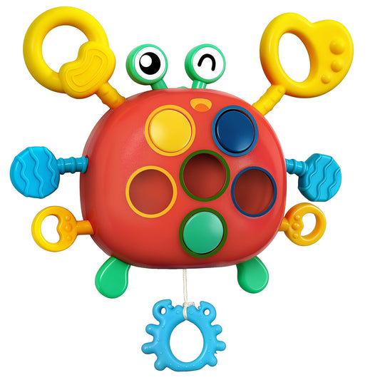 Chilvil sensory pull-string toy with textured rope for travel and tactile play.