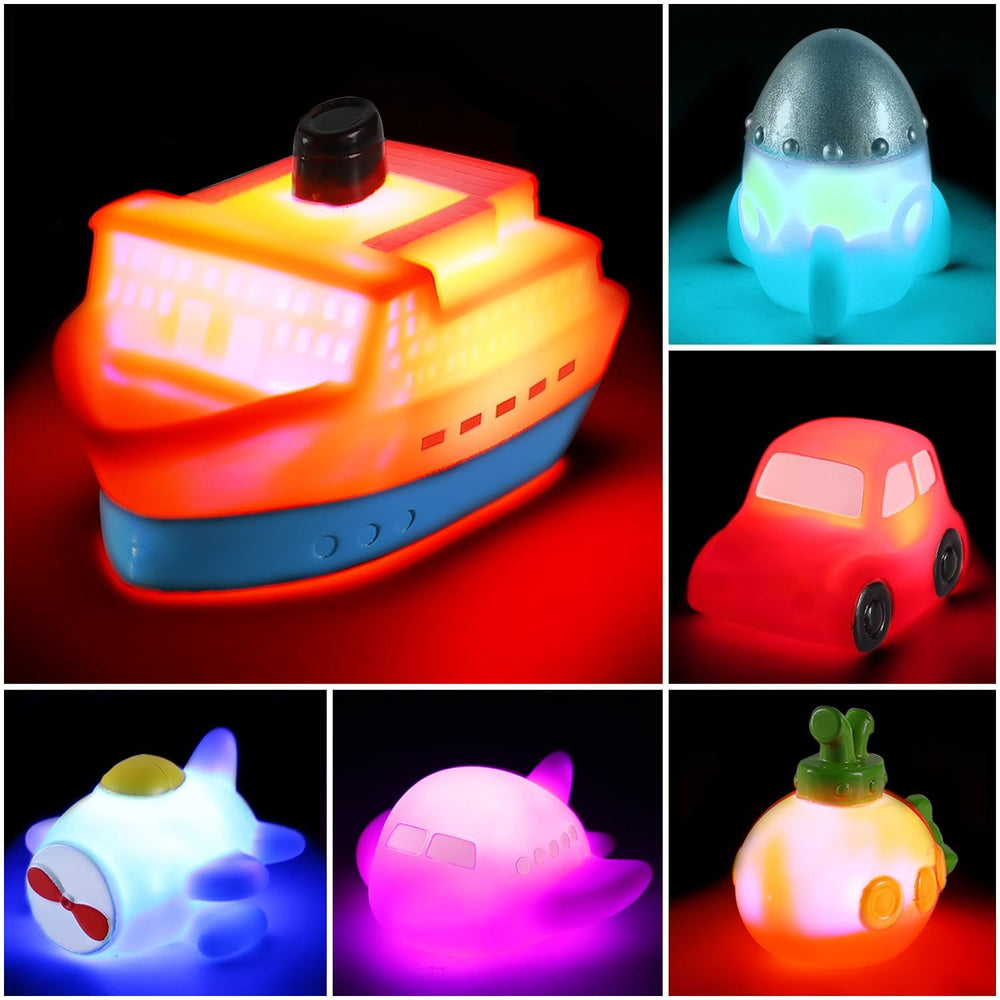 CHIMAGER rocket bath toy lights up for imaginative play