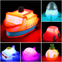 CHIMAGER rocket bath toy lights up for imaginative play