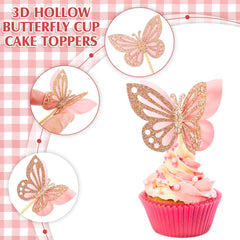 Chinco butterfly cupcake toppers ideal for baby showers and delicate party decor.