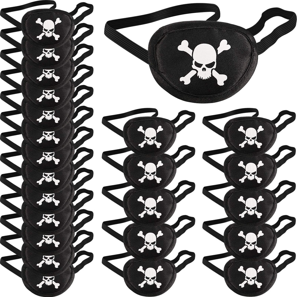 Chinco pirate eye patch with skull design for cosplay and costume accuracy.