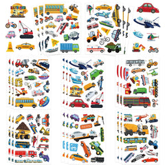 Chinyuti transportation stickers bulk set adds vibrant vehicle designs for classroom crafts