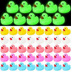 Chitidr glow-in-the-dark rubber ducks in a 24-pack for bath time fun