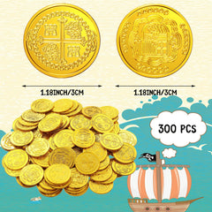 Chivao gold coins for pirate party favors and scavenger hunts