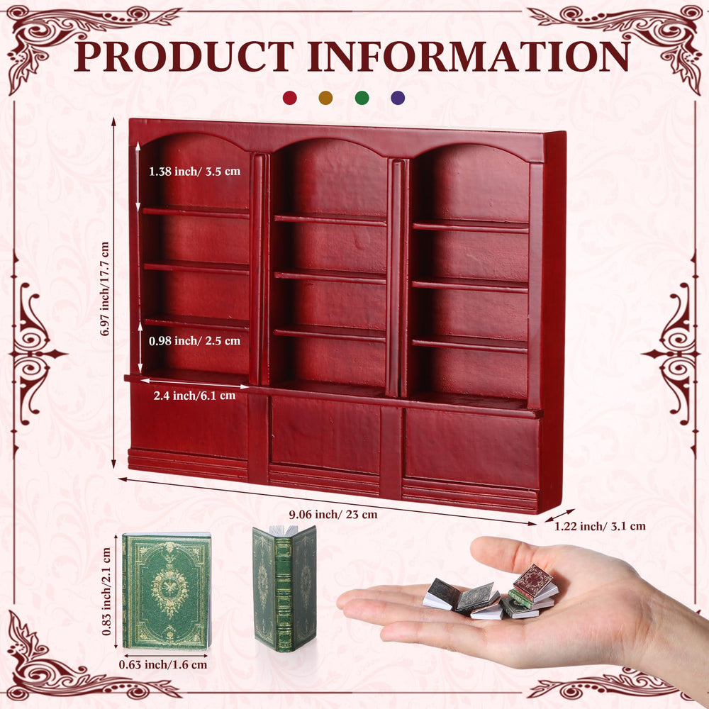 Chivertion 48 miniature books set enhances dollhouse library scenes