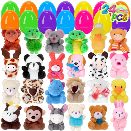 CHMYWJ easter eggs with plush animals inside for exciting egg hunts and prizes