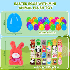CHMYWJ prefilled eggs revealing soft mini plush toys for kids' party favors