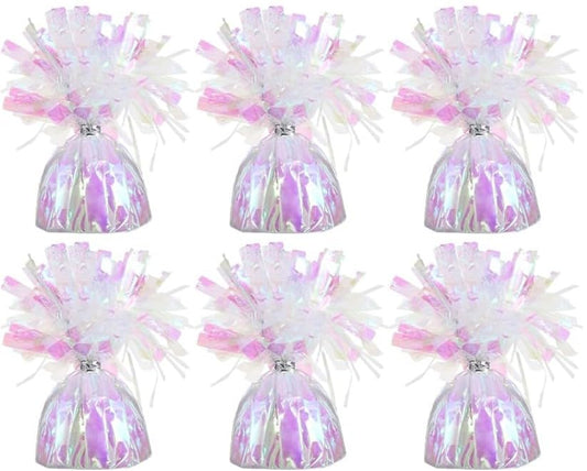 Chochkees pink iridescent balloon weight for eye-catching centerpieces.