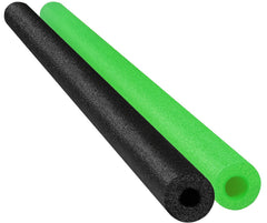 Chochkees floating noodle in black and green offering buoyant pool lounging and fun.