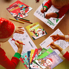 Cholemy mini coloring book stack, 20 pages each, ideal stocking stuffers for the holidays.