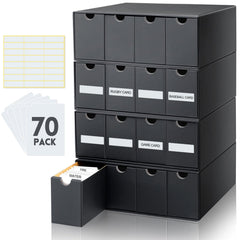 Cholemy trading card storage box, 4-row layout for easy access and organization.