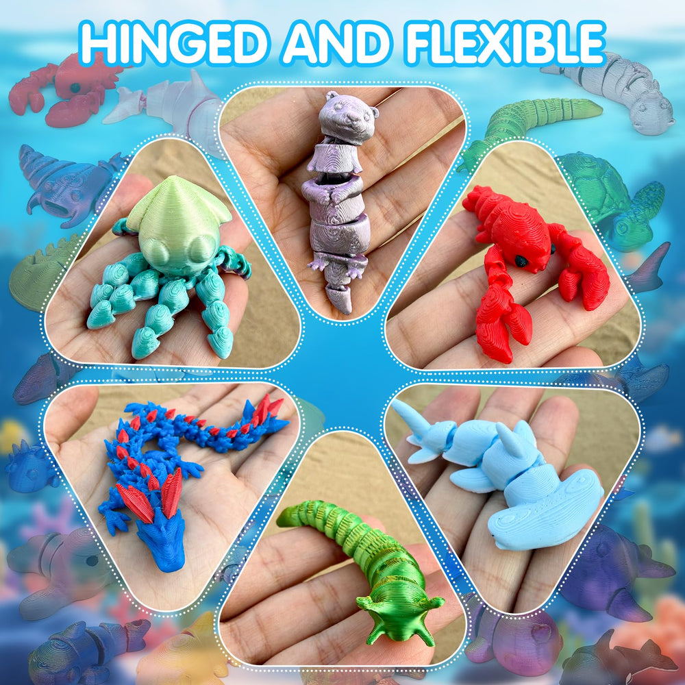 CHolic octopus figurine, flexible 3D print for interactive play and stress relief