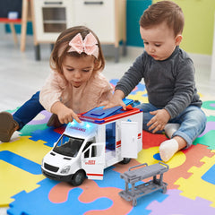 Choopheme ambulance toy LED light show fuels dynamic night-time play.