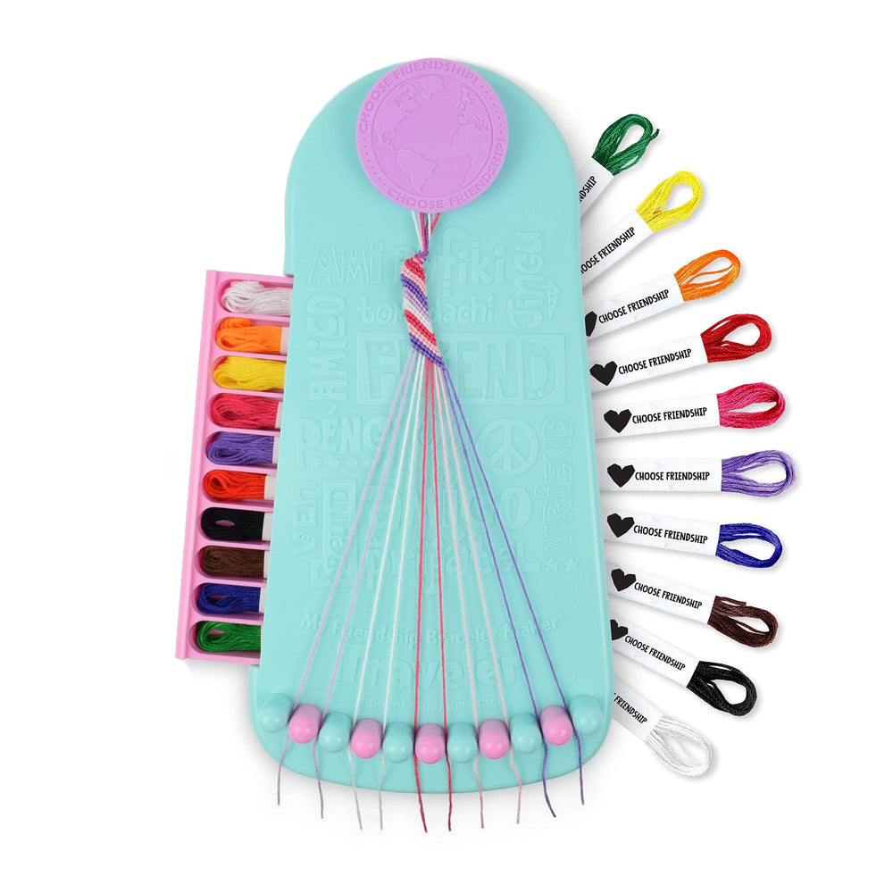 Choose Friendship Bracelet Maker Kit showing colorful kid-friendly bracelets