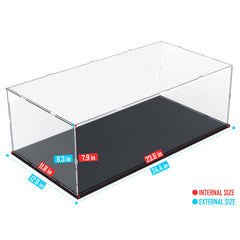 Choowin display case for LEGO McLaren P1, side view highlighting depth.