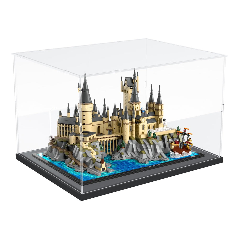 Choowin Lego Hogwarts Castle display case top view highlights clear visibility